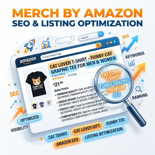 Merch by Amazon SEO — How to Optimize Titles, Tags & Descriptions for More Sales